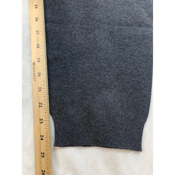 J.‎ Crew Jumpsuit Sweater Charcoal Gray Wrap Knit Merino Wool Cozy Lounge XS - Picture 8 of 9
